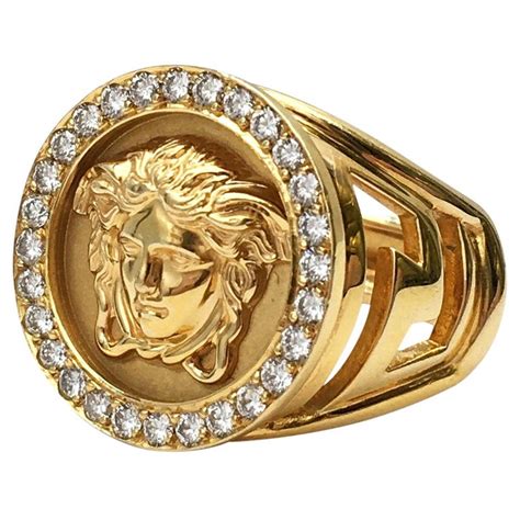 18k gold versace ring|versace gold ring 18k price.